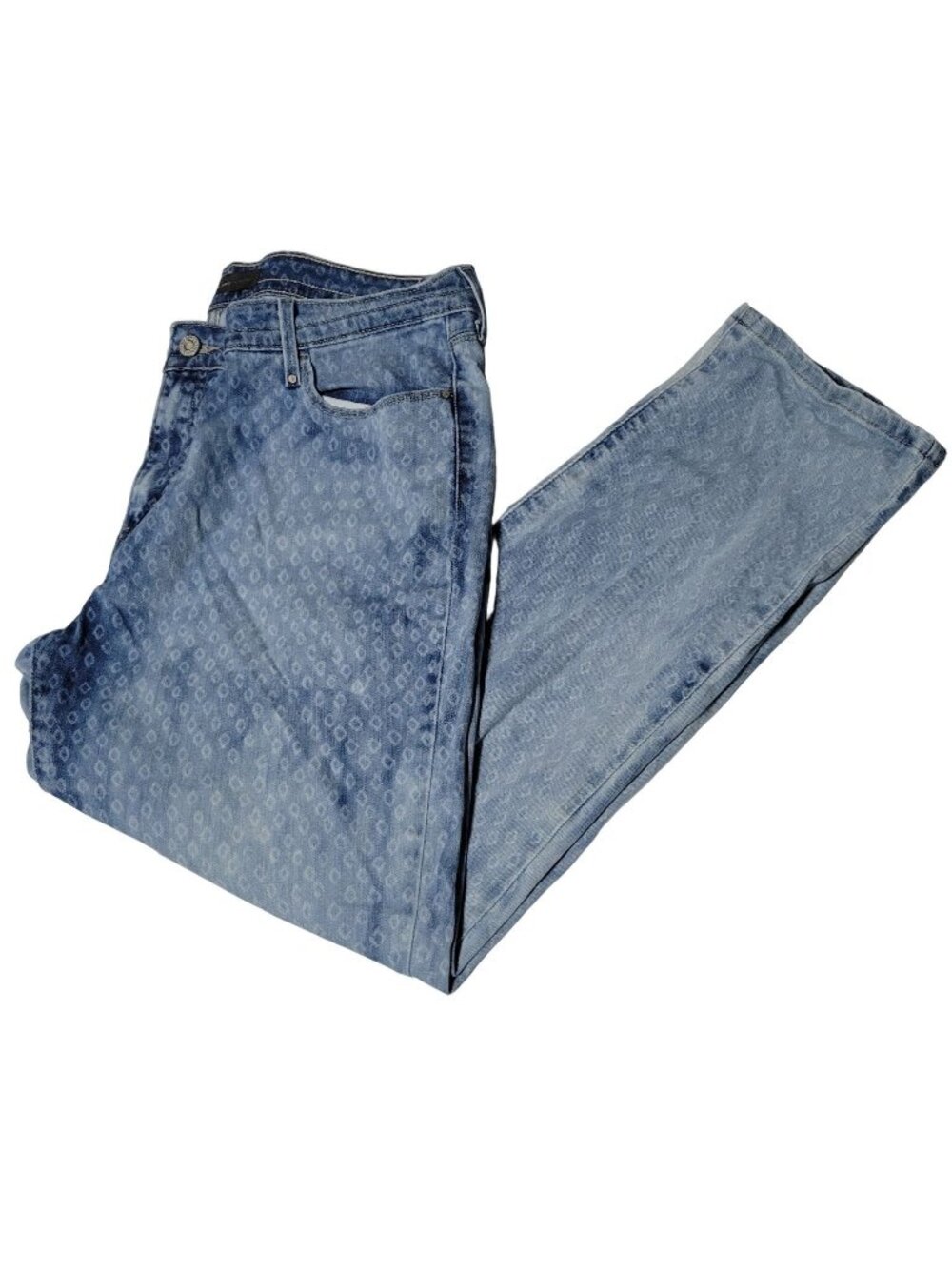 Levis Mid Rise Skinny Jeans Womens Size 14 Light Wash Diamond Pattern Denim